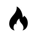 Fire icon. bright burning flame and bonfire icon. Burn sign. Vector illustration Royalty Free Stock Photo