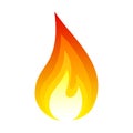 Fire icon, bright light red design effect