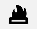 Fire Icon Flame Heat Burn Burning Warm Passion Campfire Flames Hot Blaze Flammable Bonfire Furnace Cook Cooking Sign Symbol Vector Royalty Free Stock Photo