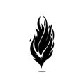 Fire Icon, Flame Symbol, Fireplace Silhouette, Heat Sign, Flames Outline, Bonfire Pictogram, Fire Vector Illustration Royalty Free Stock Photo