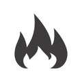 Fire Icon. Flat and solid color design. Vector illustration. Royalty Free Stock Photo