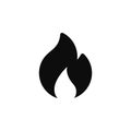 Fire icon. Popular vector sign. Trending icon. Most viewed symbol. Flame.