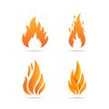 Fire Icon set Royalty Free Stock Photo