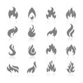 Fire icon set