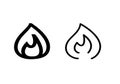 Fire icon set. Fire icons on white background Royalty Free Stock Photo