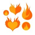 Fire. Icon Set Royalty Free Stock Photo