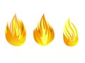 Fire icon set vector illustration design symbol collection Royalty Free Stock Photo