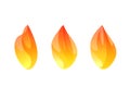 Fire icon set vector illustration design symbol collection Royalty Free Stock Photo