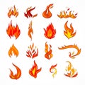Fire icon sketch Royalty Free Stock Photo