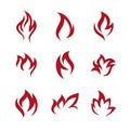 Fire Icon Template Royalty Free Stock Photo