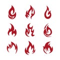 Fire Icon Template Royalty Free Stock Photo