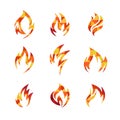 Fire Icon Template Royalty Free Stock Photo