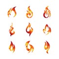 Fire Icon Template Royalty Free Stock Photo