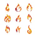 Fire Icon Template Royalty Free Stock Photo