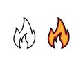 Fire Icon in trendy flat style isolated on white background, for your web site design, app, logo, UI. Vector Royalty Free Stock Photo