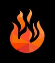 Fire Icon vector Royalty Free Stock Photo