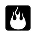 Fire icon vector isolated on white background, Fire sign Royalty Free Stock Photo