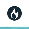 Fire Icon Vector Logo Template Illustration Design. Vector EPS 10 Royalty Free Stock Photo