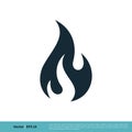 Fire Icon Vector Logo Template Illustration Design. Vector EPS 10 Royalty Free Stock Photo
