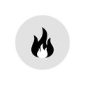 Fire icon. White background. Vector illustration. Royalty Free Stock Photo