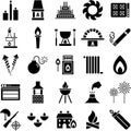 Fire icons Royalty Free Stock Photo