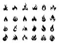 Fire Icons set vector Royalty Free Stock Photo