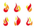 Fire Icons set vector Royalty Free Stock Photo
