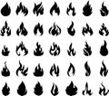 Fire icons set for you design Royalty Free Stock Photo