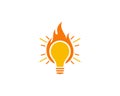 Fire Idea Icon Logo Design Element