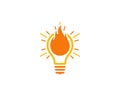 Fire Idea Icon Logo Design Element