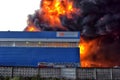 Fire at the industrial zone