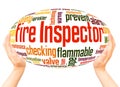 Fire Inspector word cloud hand sphere concept Royalty Free Stock Photo