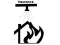 Fire insurance abstract concept silhouette