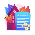 Fire insurance abstract concept vector illustration.