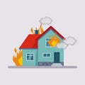 Fire Insurance Vector Royalty Free Stock Photo