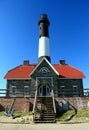 Fire Island Light Keeper's Quarters Royalty Free Stock Photo