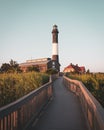 Fire Island Lighthouse, at Fire Island National Seashore, Long Island, New York Royalty Free Stock Photo