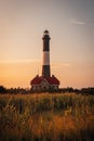 Fire Island Lighthouse, at Fire Island National Seashore, Long Island, New York Royalty Free Stock Photo