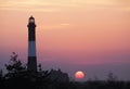 Fire Island Lighthouse in the Morning Sunrise Royalty Free Stock Photo