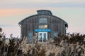 Fire Island, New York - February 10, 2019 : The lens building at Fire Island lighthouse Royalty Free Stock Photo