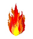 Fire isolated. Flames sign on white background Royalty Free Stock Photo