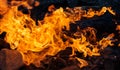 Fire isolated over black background Royalty Free Stock Photo
