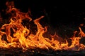 Fire isolated over black background Royalty Free Stock Photo