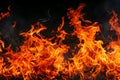 Fire isolated over black background Royalty Free Stock Photo