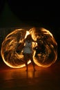 Fire juggler Royalty Free Stock Photo