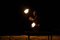 Fire juggler