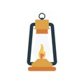 Fire lamp flat vector icon