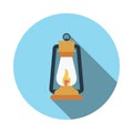 Fire lamp flat vector icon