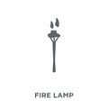 Fire lamp icon from Camping collection.