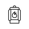 Fire, lamp icon. Simple line, outline vector elements of camping icons for ui and ux, website or mobile application Royalty Free Stock Photo